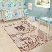 Kiribati Area Rug - Hibiscus Flowers Vintage Style - Polynesian Pride