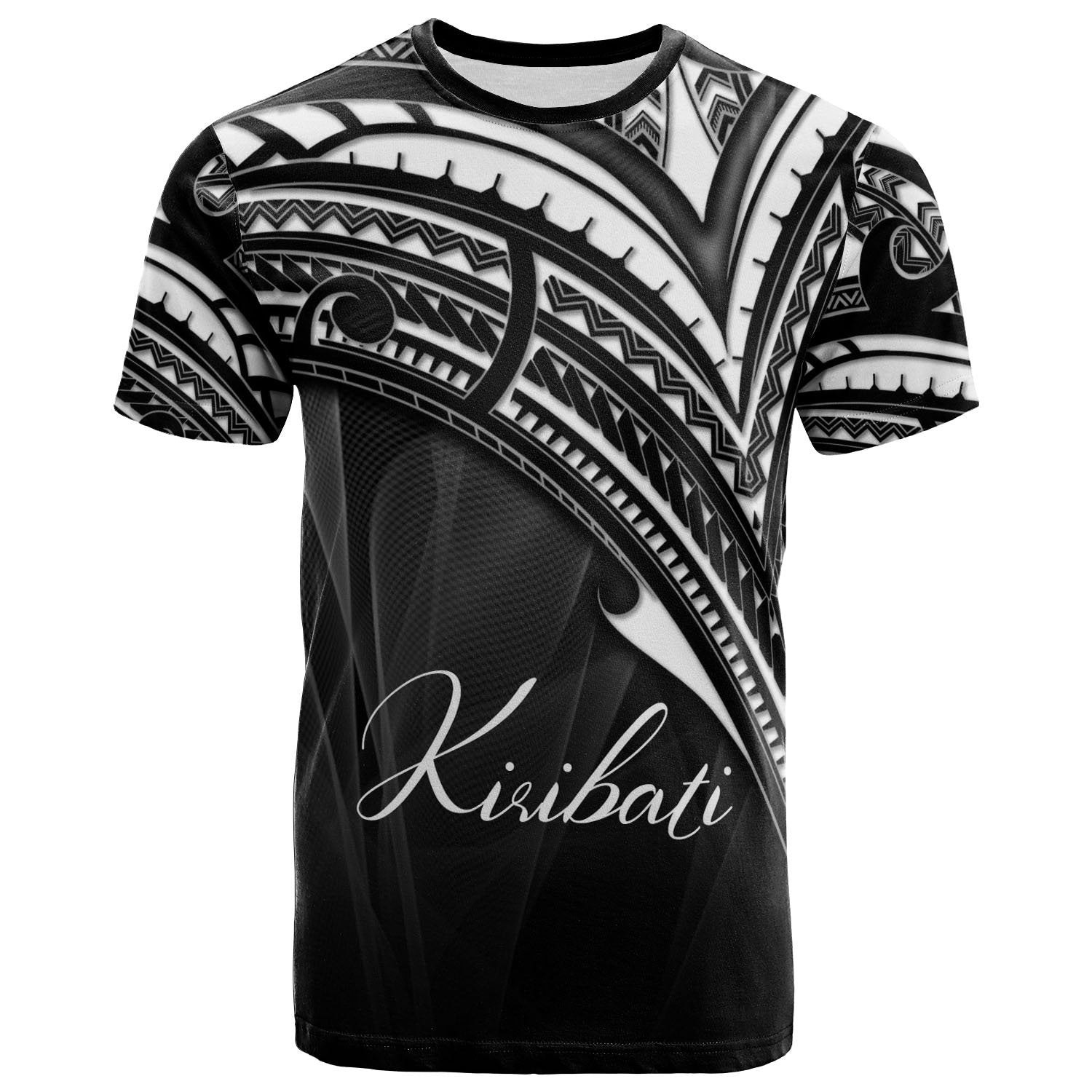 Kiribati T Shirt Cross Style Unisex Black - Polynesian Pride