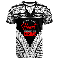 Kosrae T Shirt A Piece Of My Heart Unisex White - Polynesian Pride
