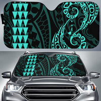 Kakau Polynesia Hawaii Car Sun Shade Auto Sun Shade Universal Fit Turquoise - Polynesian Pride