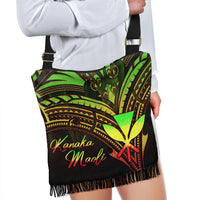 Hawaii Kanaka Maoli Boho Handbag - Reggae Color Cross Style - Polynesian Pride