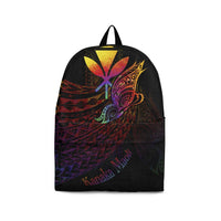 Hawaii Kanaka Maoli Backpack - Butterfly Polynesian Style Black - Polynesian Pride