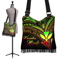 Hawaii Kanaka Maoli Boho Handbag - Reggae Color Cross Style - Polynesian Pride