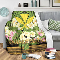 Hawaii Kanaka Maoli Premium Blanket - Polynesian Gold Patterns Collection - Polynesian Pride