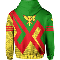 Kanaka Maoli Flag Polynesian Hoodie Cross Style - Polynesian Pride