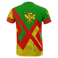 Kanaka Maoli Flag Polynesian T Shirt Cross Style - Polynesian Pride