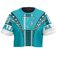 Hawaii - King Kekaulike High All - over Print Crop Top T-shirt AH - Polynesian Pride