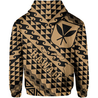 Hawaii Hoodie King Kakau Kanaka Gold - Polynesian Pride