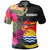 Kiribati Polo Shirt Hibiscus Polynesian Pattern Unisex Black - Polynesian Pride
