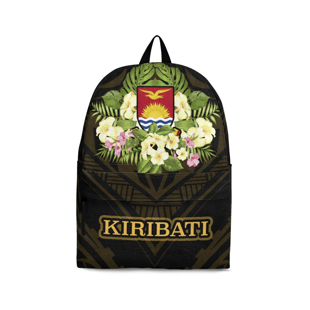 Kiribati Backpack - Polynesian Gold Patterns Collection Black - Polynesian Pride