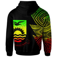 Kiribati Custom Personalized Zip up Hoodie Flash Style Reggae - Polynesian Pride