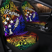 Kosrae Car Seat Covers - Rainbow Polynesian Pattern - Polynesian Pride