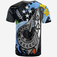 Kosrae State T Shirt Fish Hooks And Wave - Polynesian Pride
