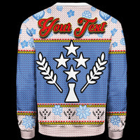 Kosrae Custom Personalised Christmas Sweater - Santa Claus Polynesian Tattoo - Polynesian Pride