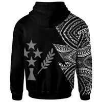 Kosrae Custom Personalized Zip up Hoodie Flash Style White - Polynesian Pride