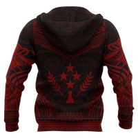Kosrae Polynesian Chief Hoodie Red Version - Polynesian Pride