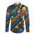 (Custom Personalised) Vanuatu Tafea Hawaii Long Sleeve Button Shirt Independence Be Proud LT8 Unisex Blue - Polynesian Pride