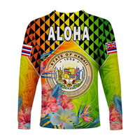 Hawaii Long Sleeve Shirt Hawaiian Tribal Kanaka Maoli Hibiscus LT14 - Polynesian Pride