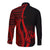 Tonga Hawaii Long Sleeve Button Shirt - Red Polynesian Tentacle Tribal Pattern LT13 - Polynesian Pride