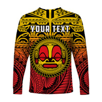 (Custom Personalised) Marquesas Islands Long Sleeve Shirt Mata Tiki Polynesian Pattern LT13 - Polynesian Pride