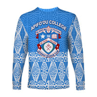 Apifo'ou College Long Sleeve Shirt Tongan Pattern AFC Lovers LT13 - Polynesian Pride