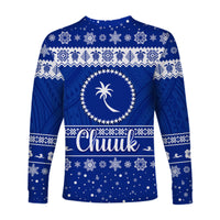 FSM Chuuk Christmas Long Sleeve Shirt Simple Style LT8 - Polynesian Pride