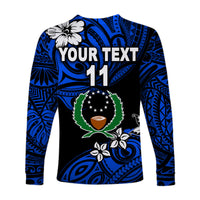 (Custom Personalised) FSM Pohnpei Long Sleeve Shirts Unique Vibes - Blue LT8 - Polynesian Pride