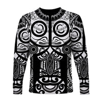 Marquesas Islands Long Sleeve Shirt Marquesan Tattoo Original Style - Black LT8 - Polynesian Pride