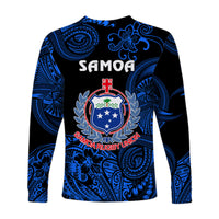 Samoa Manu Long Sleeve Shirt Rugby Unique Style - Black LT8 - Polynesian Pride