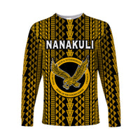(Custom Personalised) Hawaii Nanakuli School Long Sleeve Shirts Golden Hawks Simple Style LT8 - Polynesian Pride