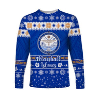 Marshall Islands Christmas Long Sleeve Shirt Simple Style LT8 - Polynesian Pride