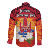 French Polynesia Long Sleeve Button Shirt Happy Internal Autonomy Day Special Version LT14 - Polynesian Pride