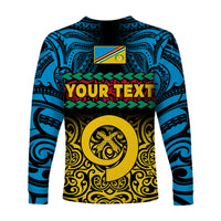 (Custom Personalised) Torba Province Long Sleeve Shirt Vanuatu Pig Tusk Polynesian Flag Style LT14 - Polynesian Pride