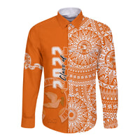 (Custom Text And Number) Tailulu Tonga College Long Sleeve Button Shirt Class Of Year Tongan Ngatu Pattern LT14 - Polynesian Pride