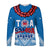 (Custom Personalise Text and Number) Toa Samoa Rugby Long Sleeve Shirt Manu Siva Tau Style Ulafala LT13 - Polynesian Pride