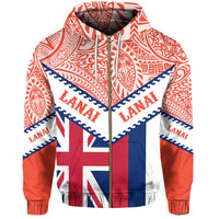 Hawaii Flag Lanai Hoodie Zip Mit Style - Polynesian Pride