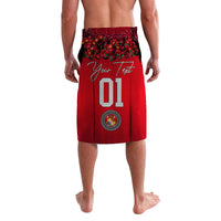 Custom Tonga Lavalava Emancipation Day Tupenu Independence Day Unique Kahoa Heilala Flower Red LT8 - Polynesian Pride