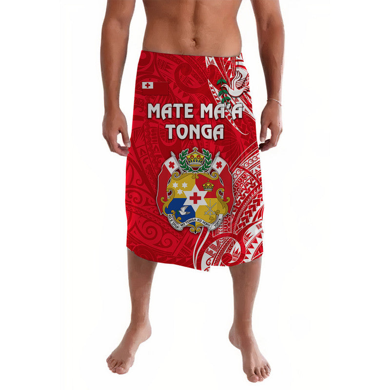 Tonga Coat Of Arms Lavalava Simple Vibes Bright Red LT8 - Polynesian Pride
