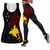 Papua New Guinea 47th Independence Hollow Tank and Leggings Combo Tribal Turtle LT7 Black - Polynesian Pride