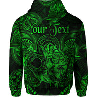 Custom Leo Zodiac Polynesian Zip Hoodie Unique Style Green LT8 - Polynesian Pride