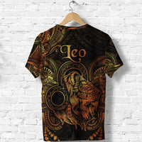 Leo Zodiac Polynesian T Shirt Unique Style Gold LT8 - Polynesian Pride