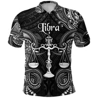 Libra Zodiac Polynesian Polo Shirt Unique Style Black LT8 - Polynesian Pride
