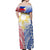 Philippines Off Shoulder Long Dress Filipino Sun with Eagle LT7 - Polynesian Pride