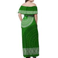 Saineha High School Tonga Off Shoulder Long Dress Kupesi Style - Ver03 LT7 - Polynesian Pride