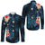 Pitcairn Islands Coconut Tree Turtle Polynesia Long Sleeve Button Shirt - LT2 Unisex BLUE - Polynesian Pride