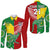 (Custom Personalised) Australia Kangaroos and Mate Maa Tonga Hawaii Long Sleeve Button Shirt No2 LT9 Unisex Red - Polynesian Pride