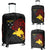 Personalised Papua New Guinea 47th Independence Luggage Cover Tribal Turtle LT7 Black - Polynesian Pride