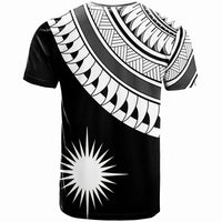 Marshall Islands Custom T Shirt Ginger Lei Pattern White - Polynesian Pride