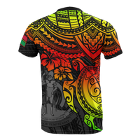 Vanuatu T Shirt Vanuatuan Coat of Arms Reggae Turtle Hibiscus - Polynesian Pride