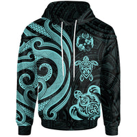 Tonga Polynesian Hoodie Turquoise Tentacle Turtle Unisex Turquoise - Polynesian Pride
